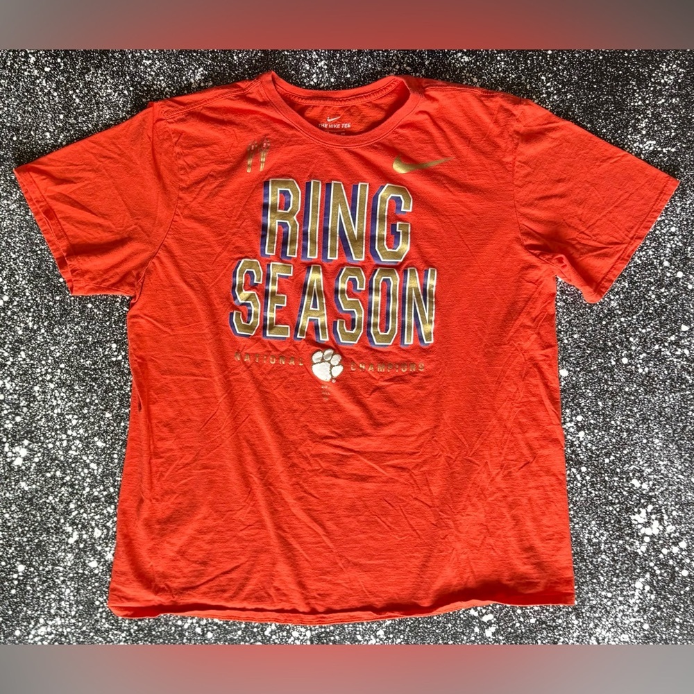 The Nike Tee Clemson University Ring Season 2018 Championship T-Shirt Sz 2X NCAA